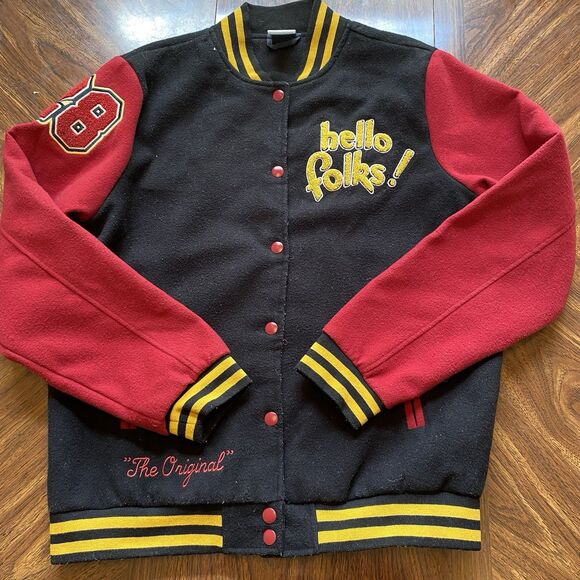 Disney Parks Authentic Other - Disney Varsity Letterman Bomber Jacket Men's S Mickey Pluto Embroidered Vtg